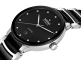 RADO Centrix Diamonds Silver-Black Ceramic 39.5mm Men's Watch R30018742