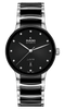 RADO Centrix Diamonds Silver-Black Ceramic 39.5mm Men's Watch R30018742