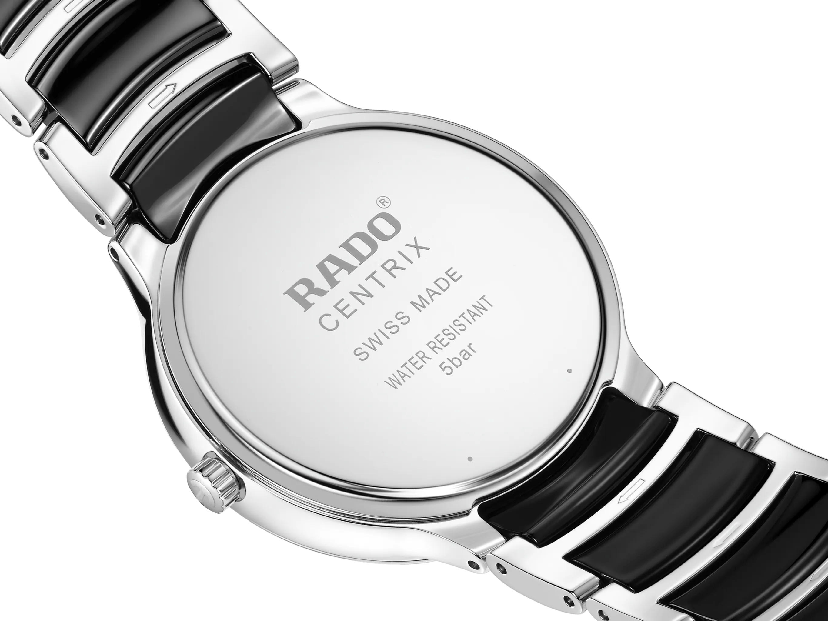 RADO Centrix Diamonds Silver-Black Ceramic 39.5mm Men's Watch R30021712