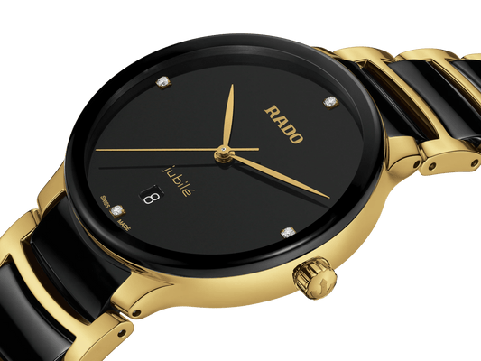 RADO Centrix Diamonds Gold-Black Ceramic 39.5mm Men's Watch R30022712