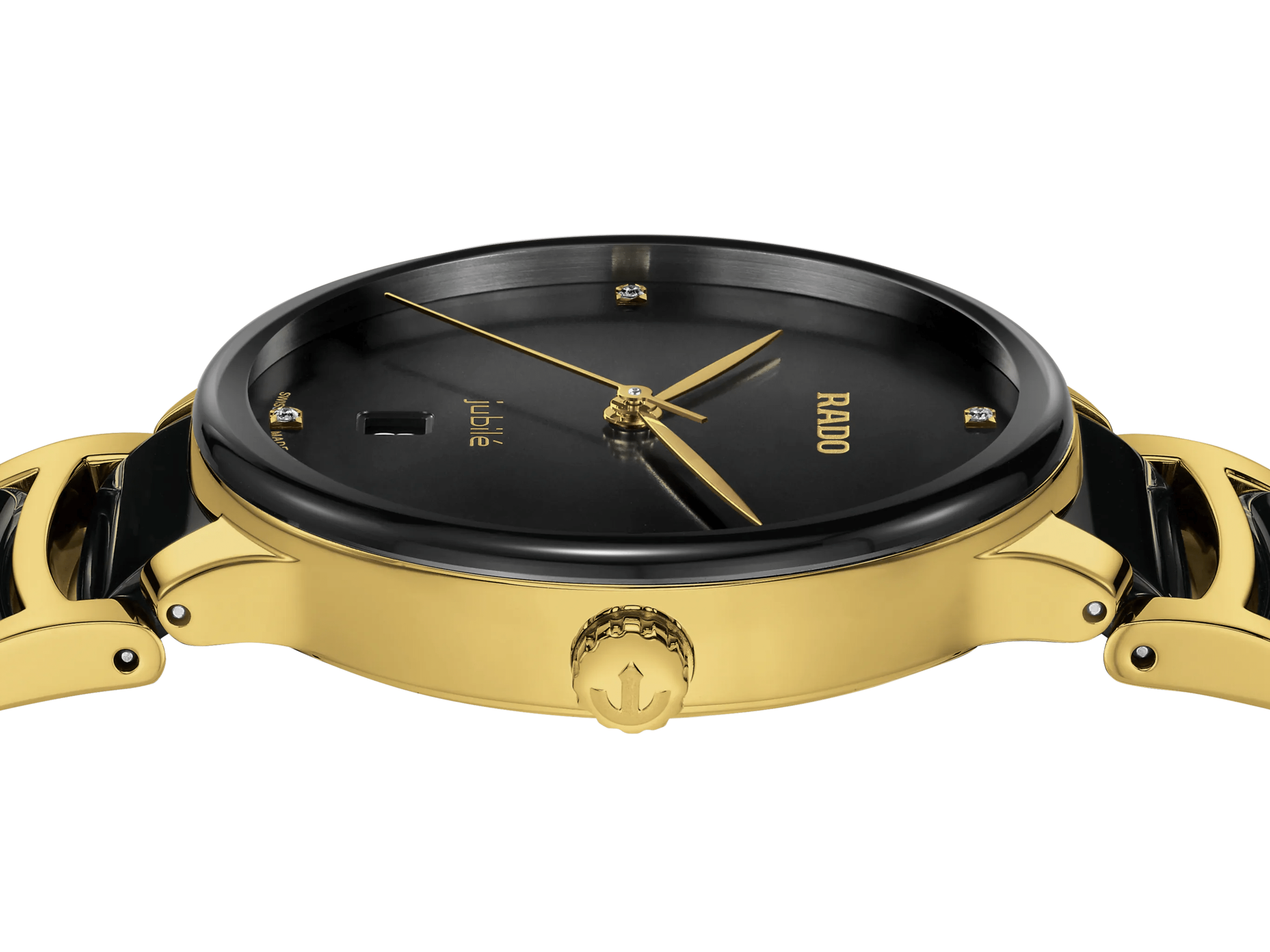 RADO Centrix Diamonds Gold-Black Ceramic 39.5mm Men's Watch R30022712