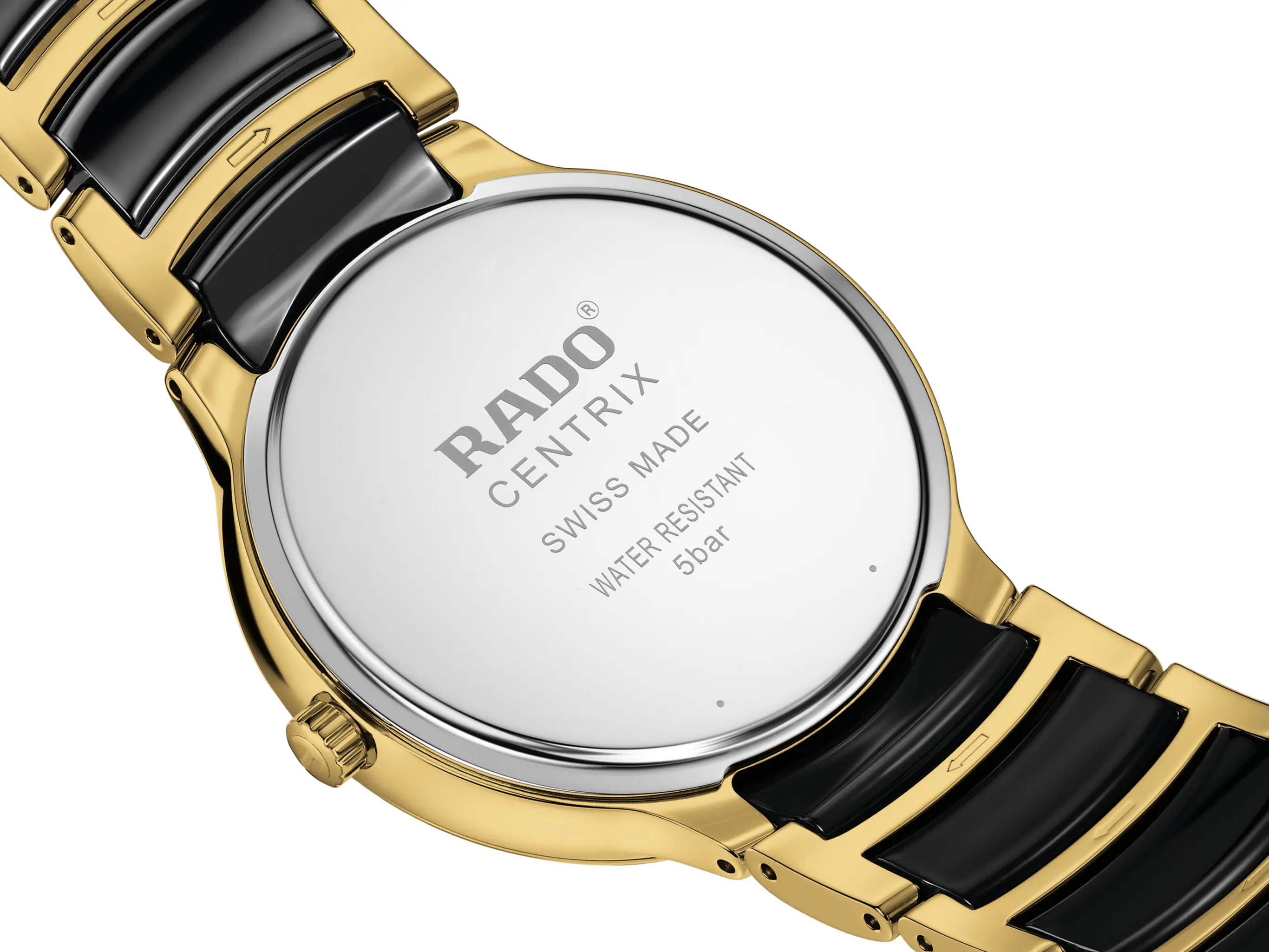RADO Centrix Diamonds Gold-Black Ceramic 39.5mm Men's Watch R30022712