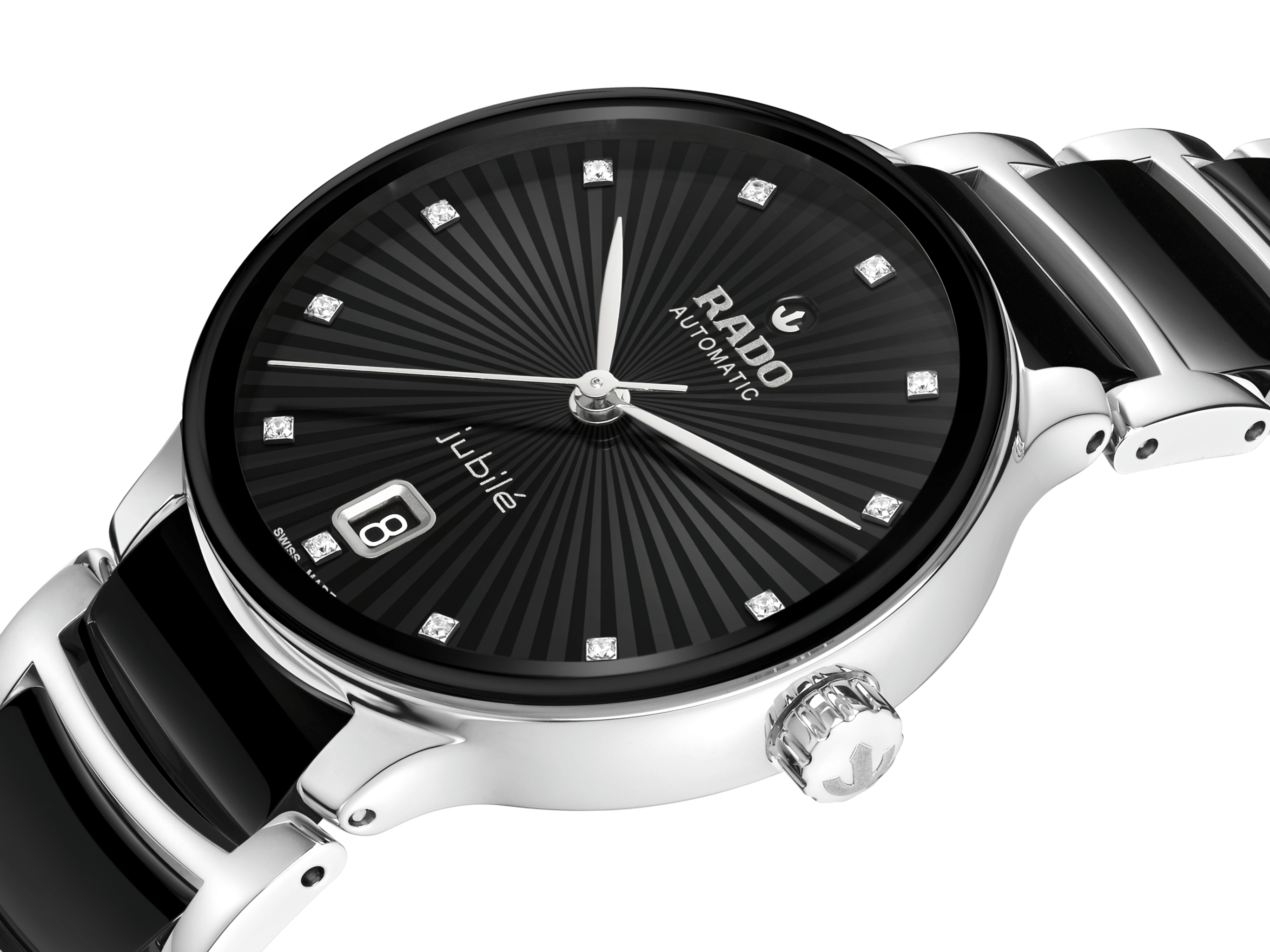 RADO Centrix Automatic Diamonds 35mm Black Dial Women's Watch R30031742