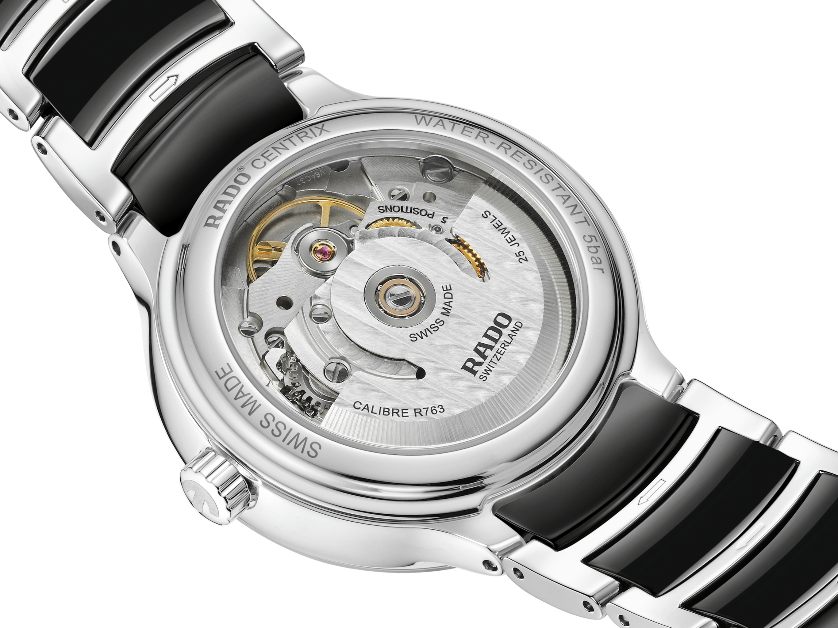 RADO Centrix Automatic Diamonds 35mm Black Dial Women's Watch R30031742