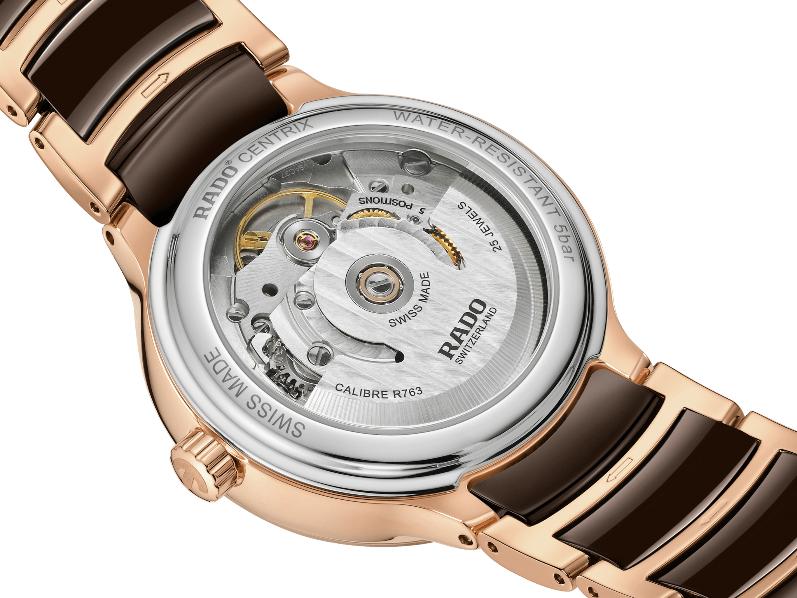 RADO Centrix Automatic Diamonds 35mm Brown Dial Women's Watch R30037732