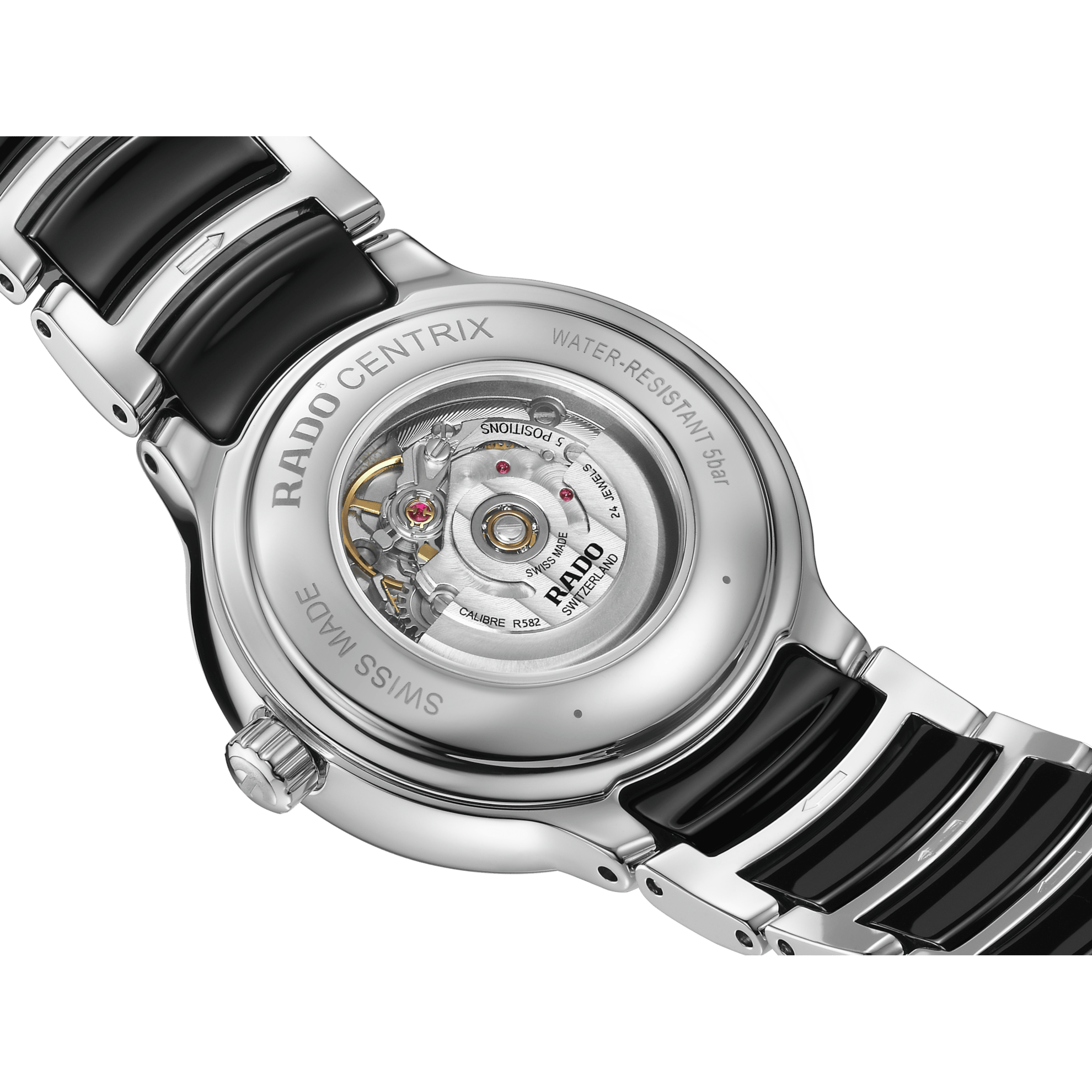 RADO Centrix Automatic Diamonds 30.5mm Black Lacquered Dial Women's Watch R30228702