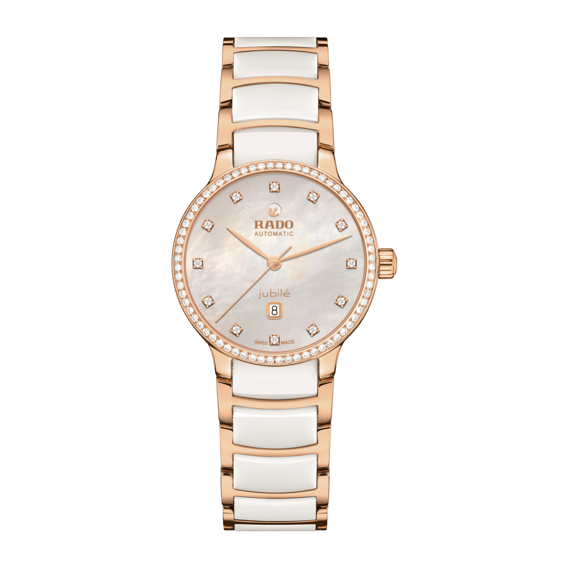 RADO Centrix Automatic Diamonds 30.5mm White Mother of Pearl Dial Women's Watch R30229902
