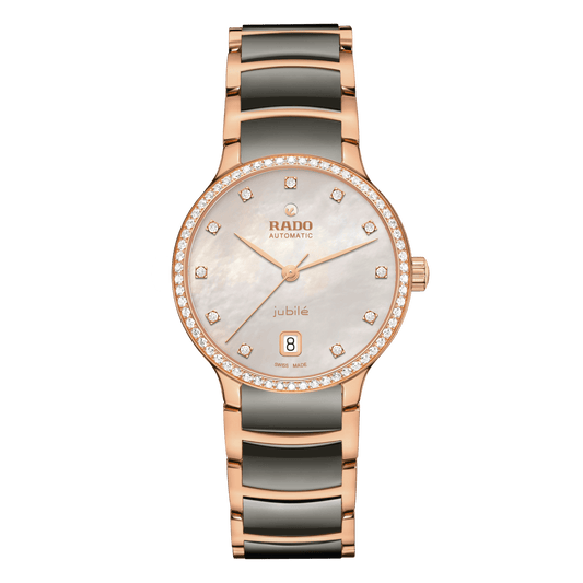RADO Centrix Automatic Diamonds 35mm Silver Mother of Pearl Dial Women's Watch R30230912