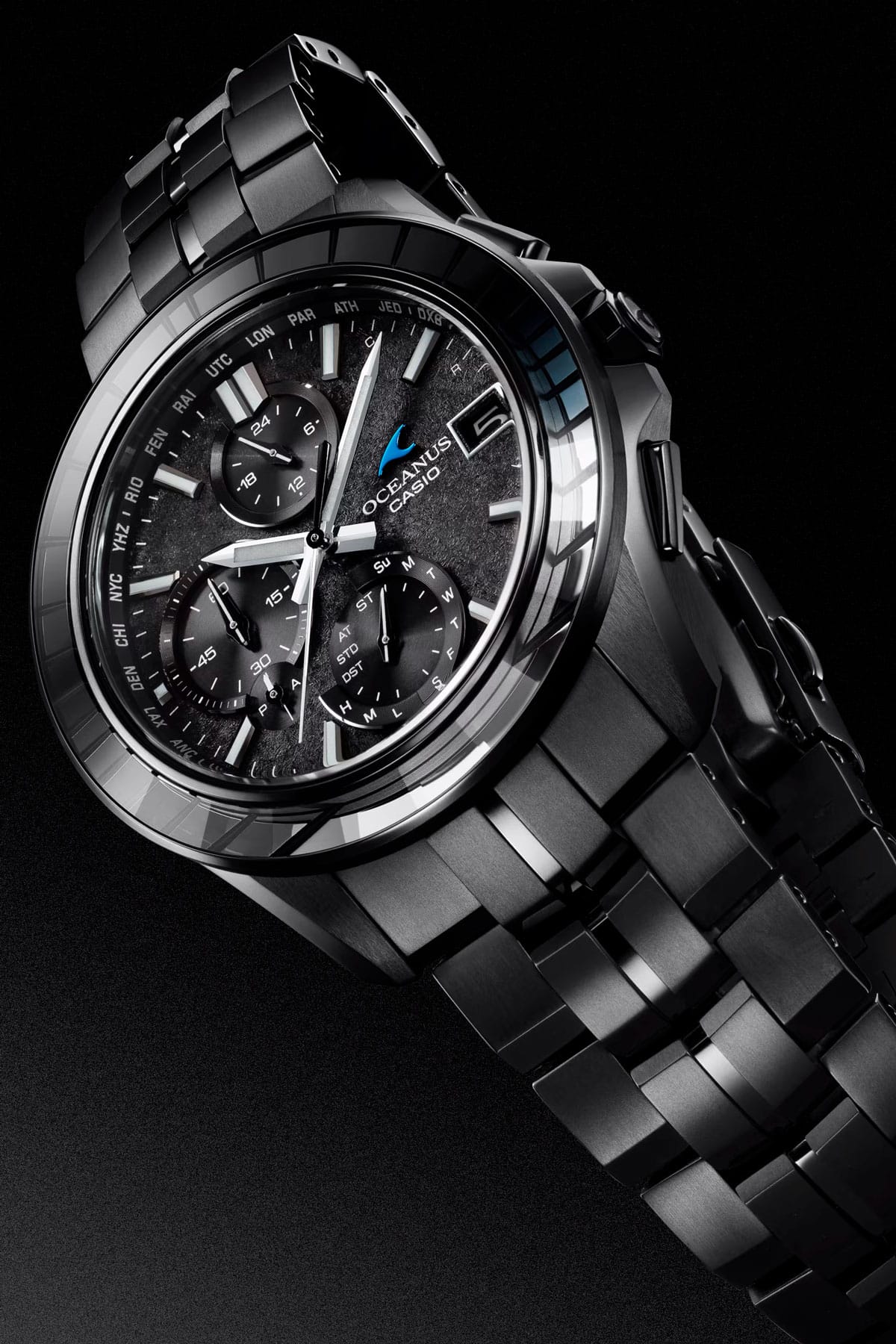 Casio Oceanus Manta 43mm Black Dial Men's Watch OCWSG1000CN-1A