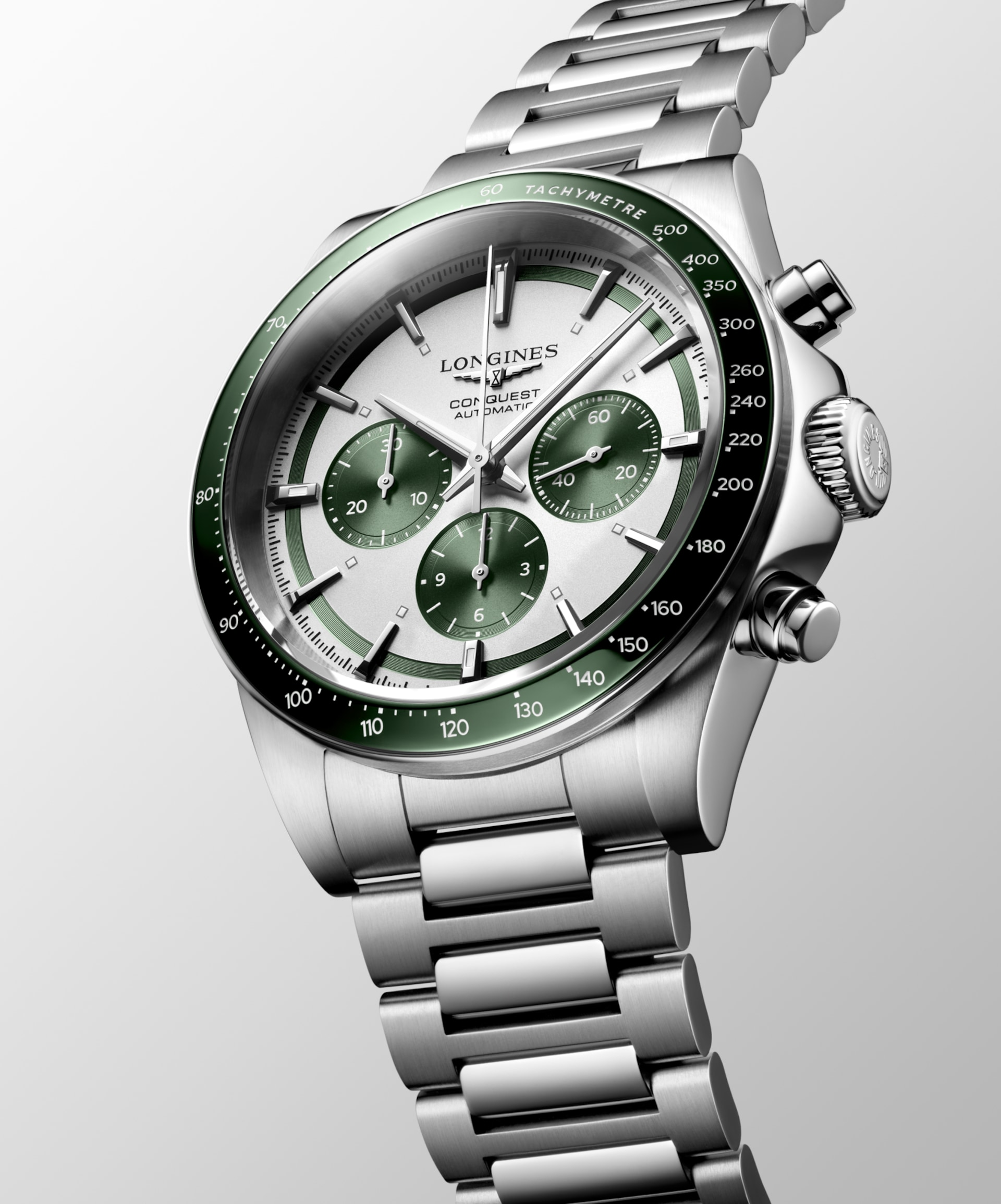 Longines Conquest Chronograph 42 mm Silver Matt Dial Men's Watch L38354026