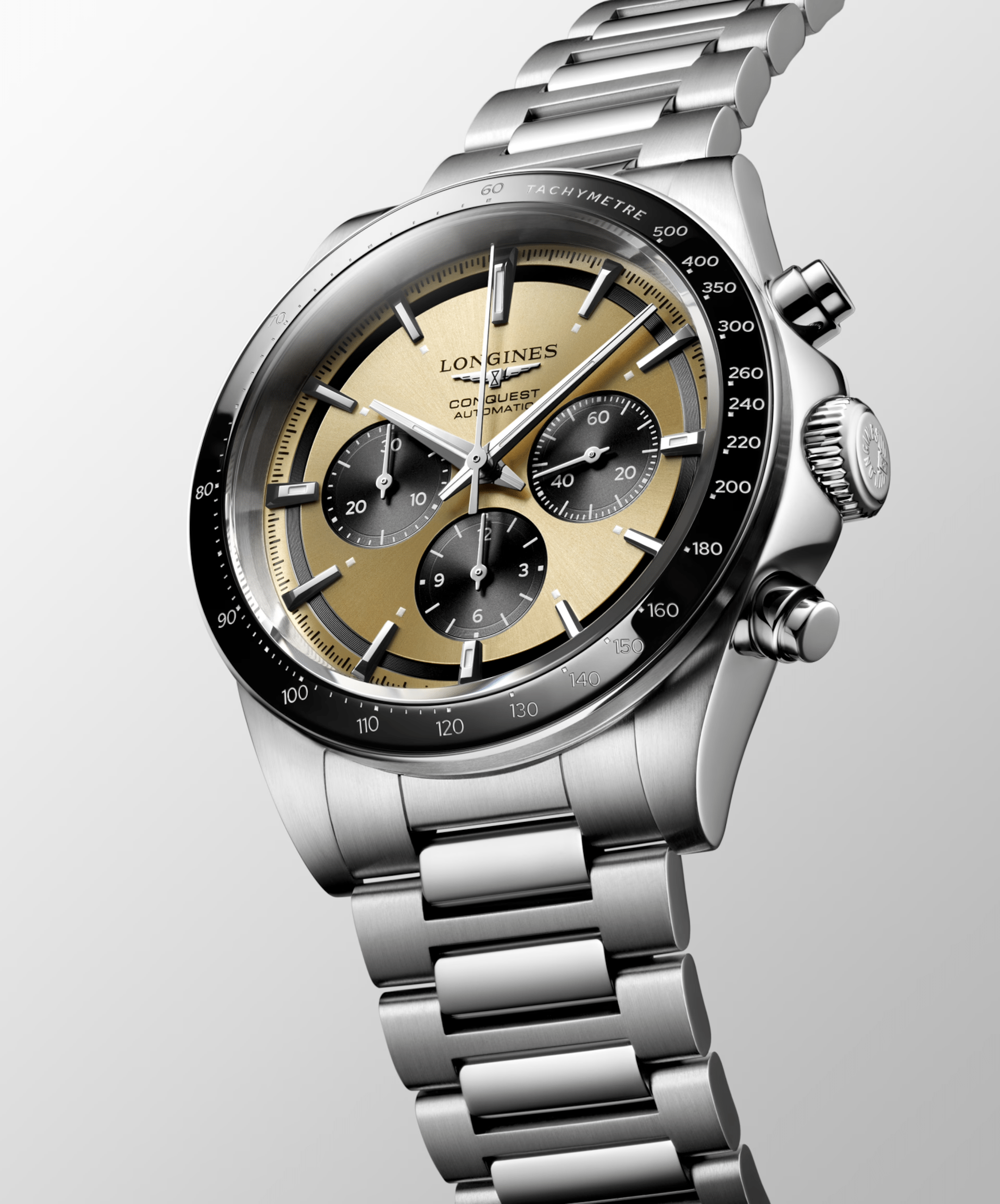 Longines Conquest Chronograph 42mm Champagne Dial Men's Watch L38354326