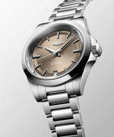 Longines Conquest 34mm Brown Dial Steel Women's Watch L34304626