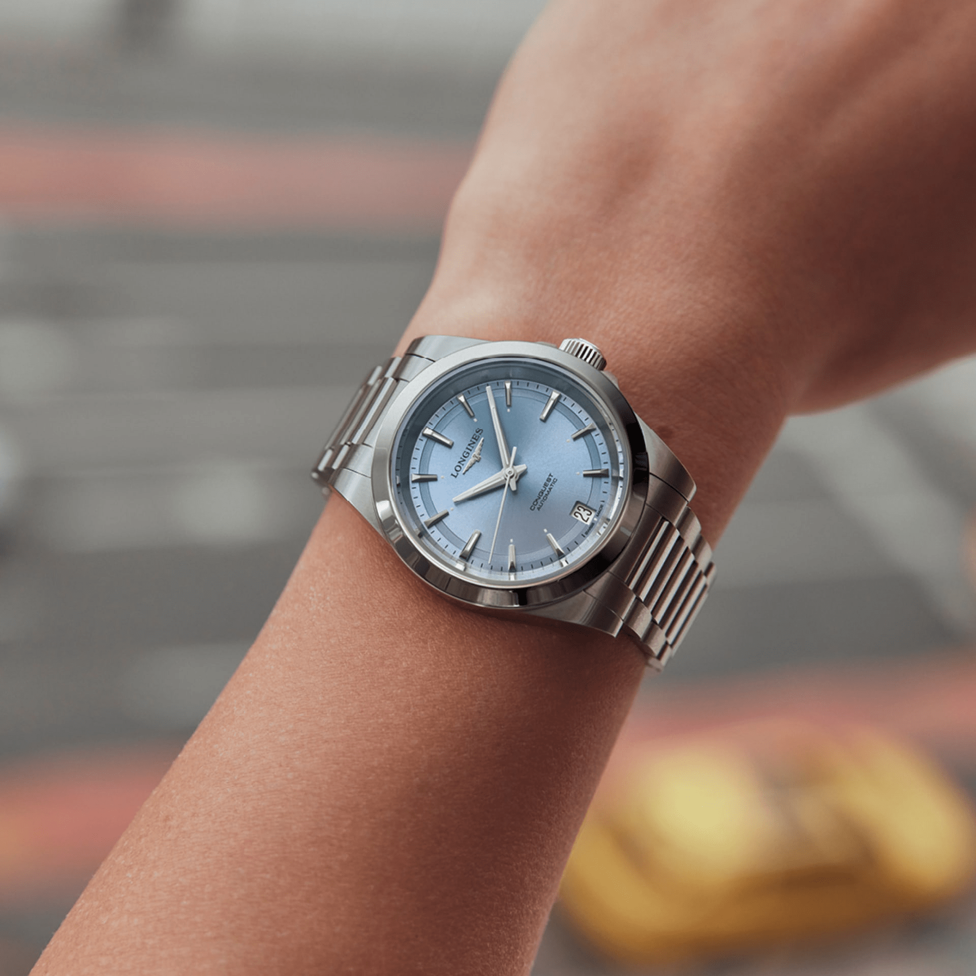 Longines Conquest 34mm Light Blue Dial Steel Women's Watch L34304926