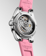 Longines Conquest 34mm Pink Dial Rubber Women's Watch L34304999