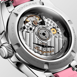 Longines Conquest 34mm Pink Dial Rubber Women's Watch L34304999