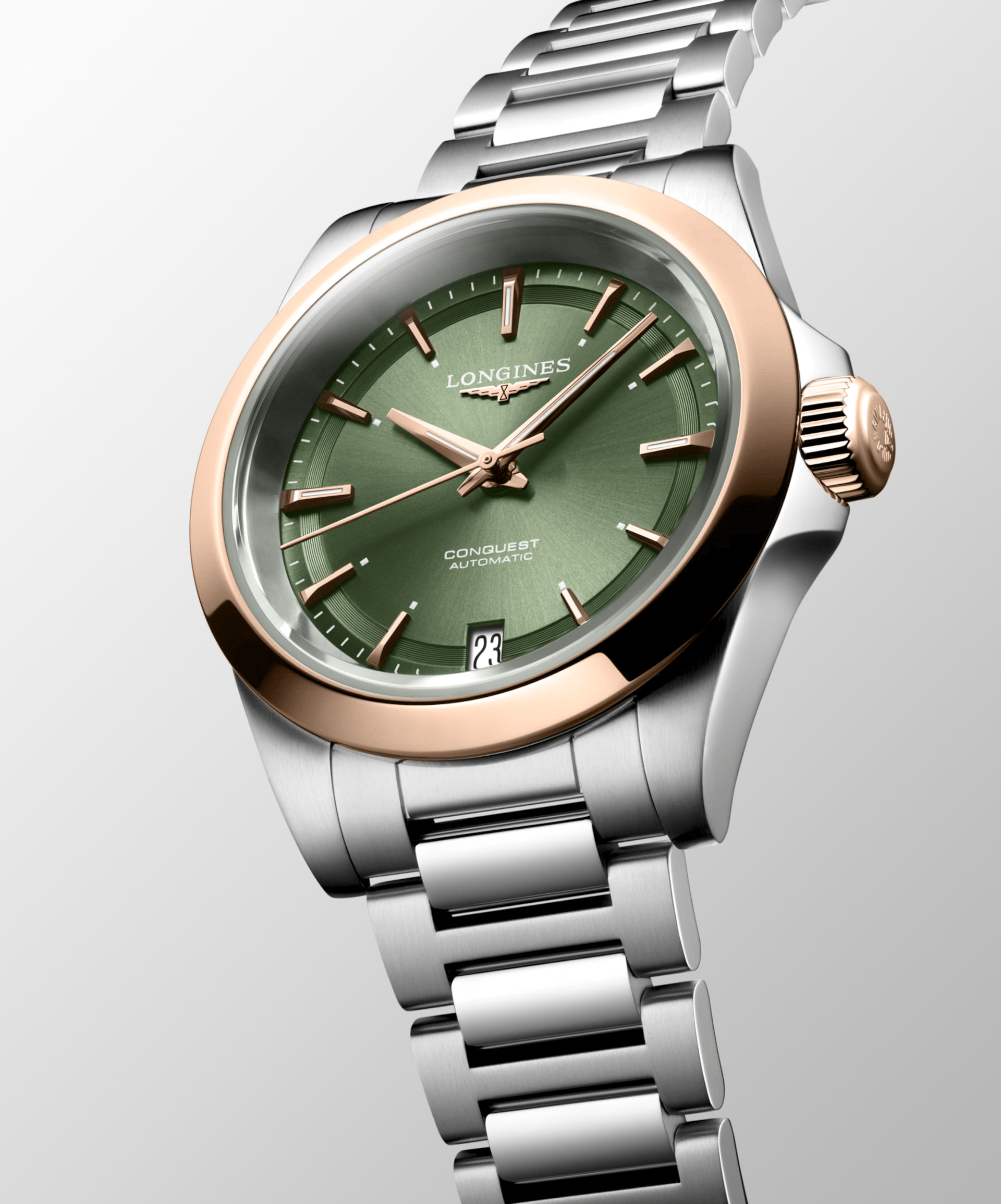 Longines Conquest 34mm Sunray Green Dial Women's Watch L34305026