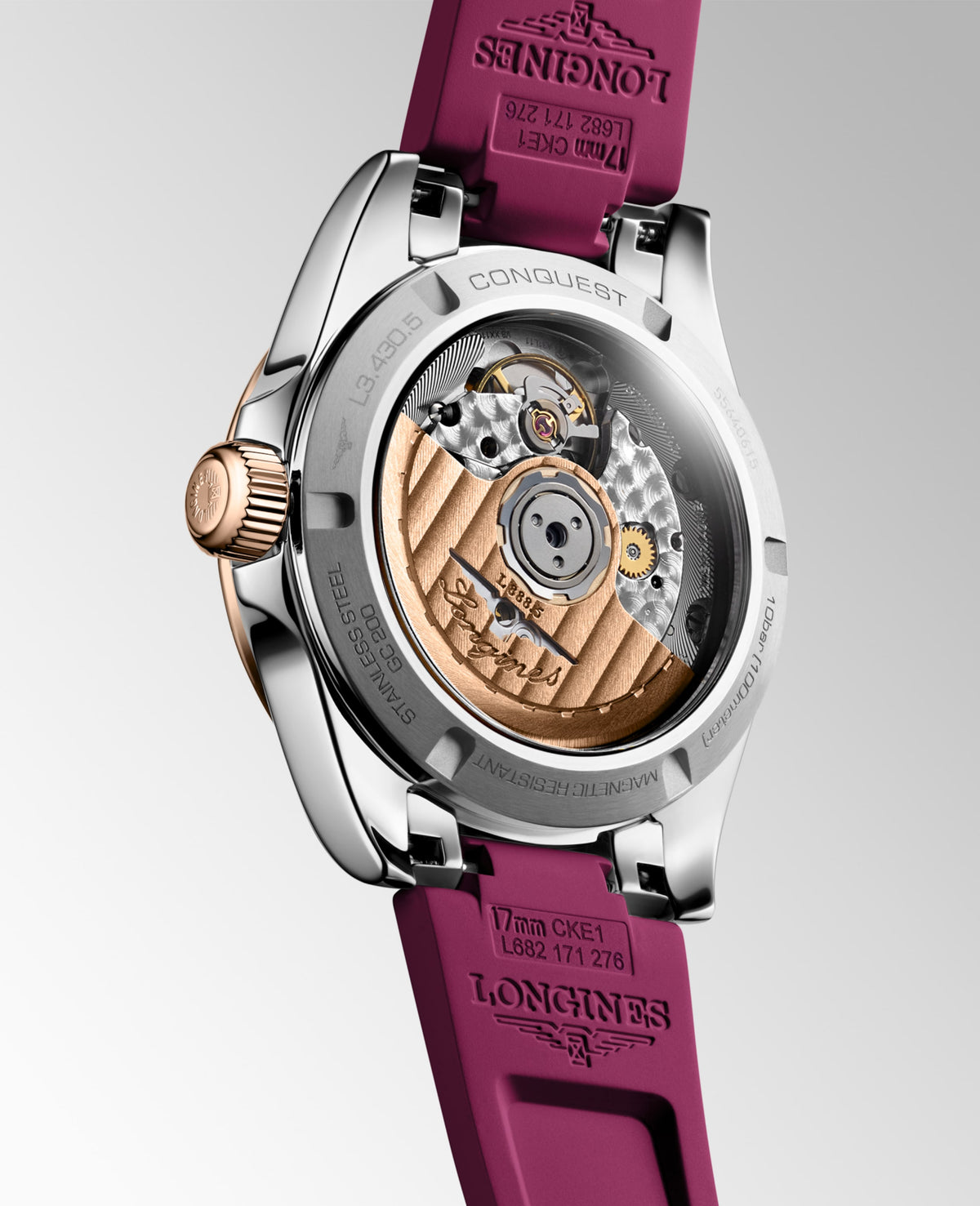 Longines Conquest 34mm Purple Dial Women's Watch L34305989