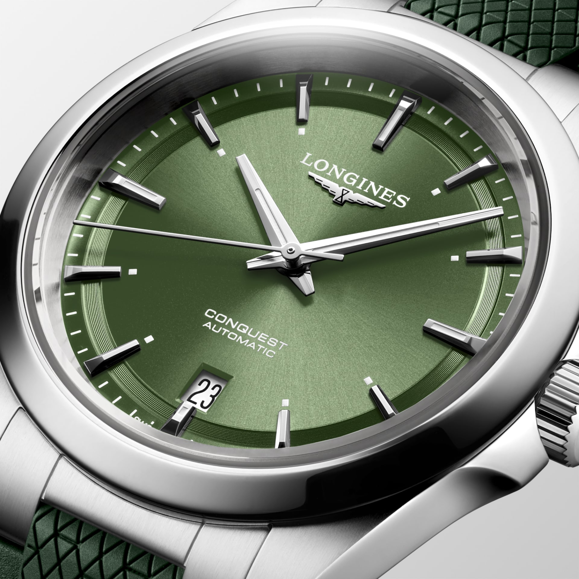 Longines Conquest 38mm Sunray Green Dial Men's Watch L37204029