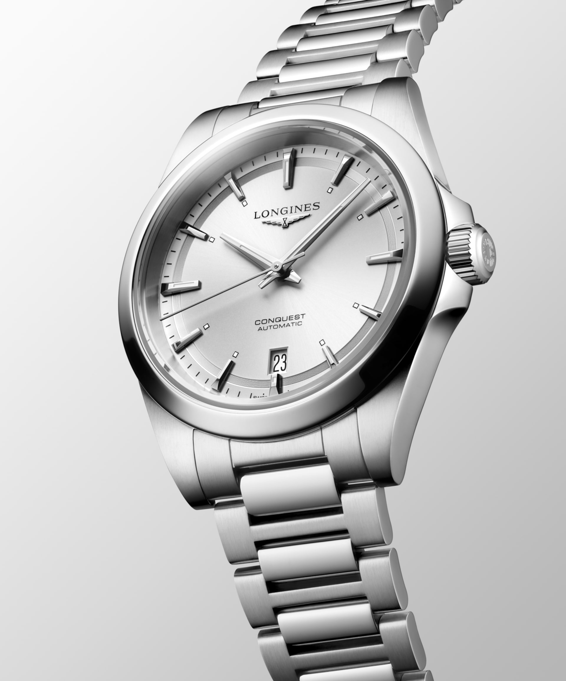 Longines Conquest 38mm Silver Dial Steel Men's Watch L37204726