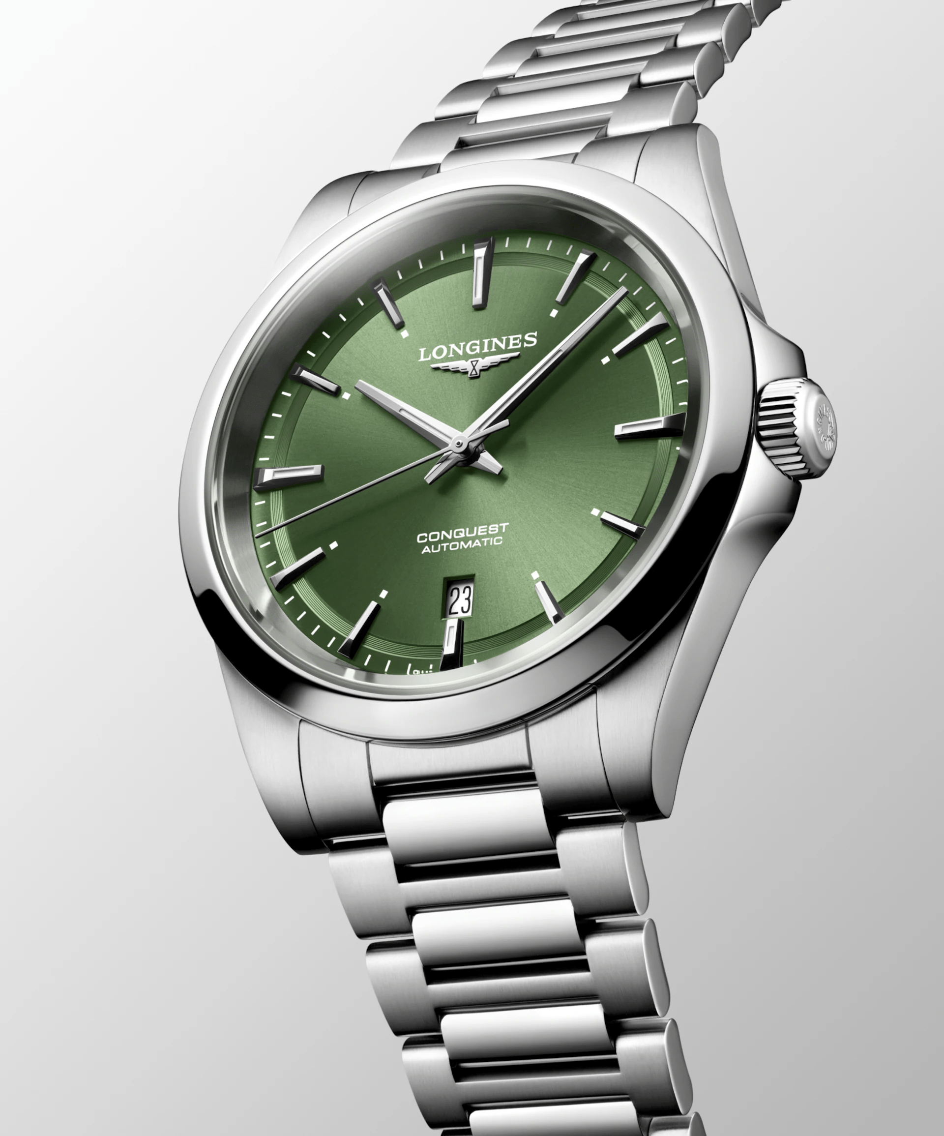 Longines Conquest 2023 41mm Green Dial Steel Men's Watch L38304026