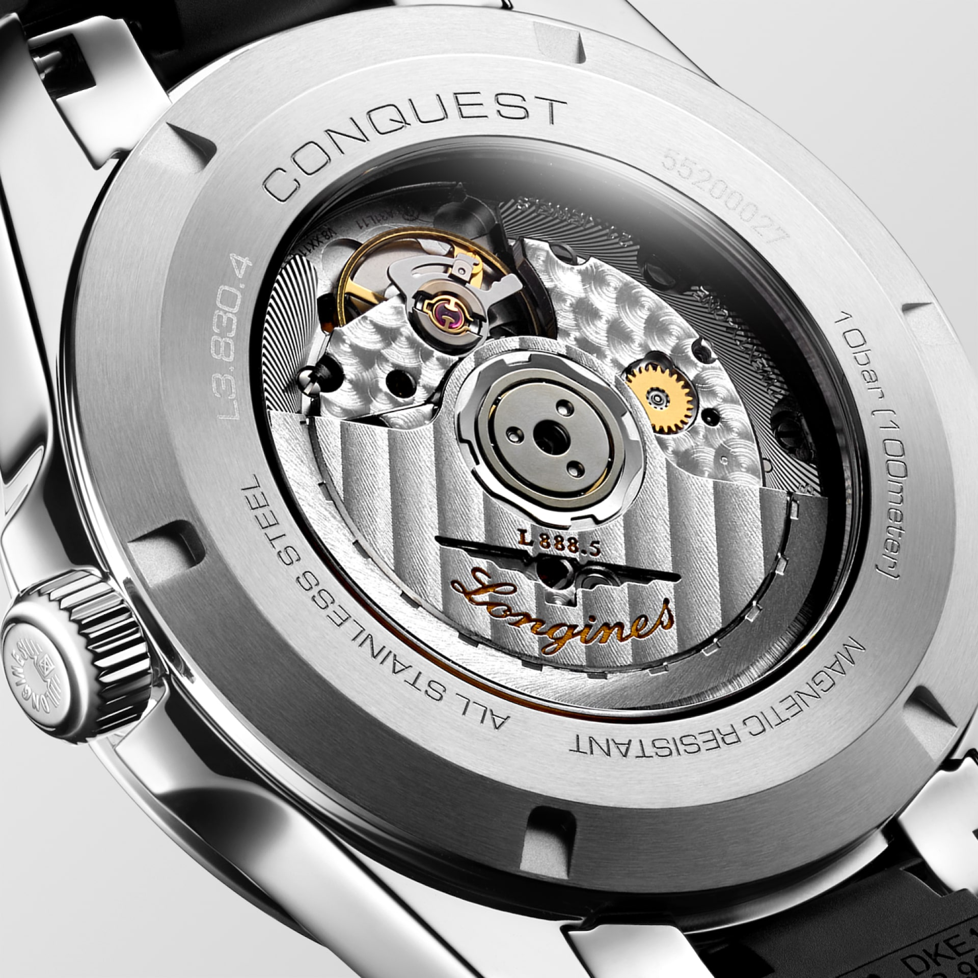 Longines Conquest 41mm Sunray Black Dial Men's Watch L38304529