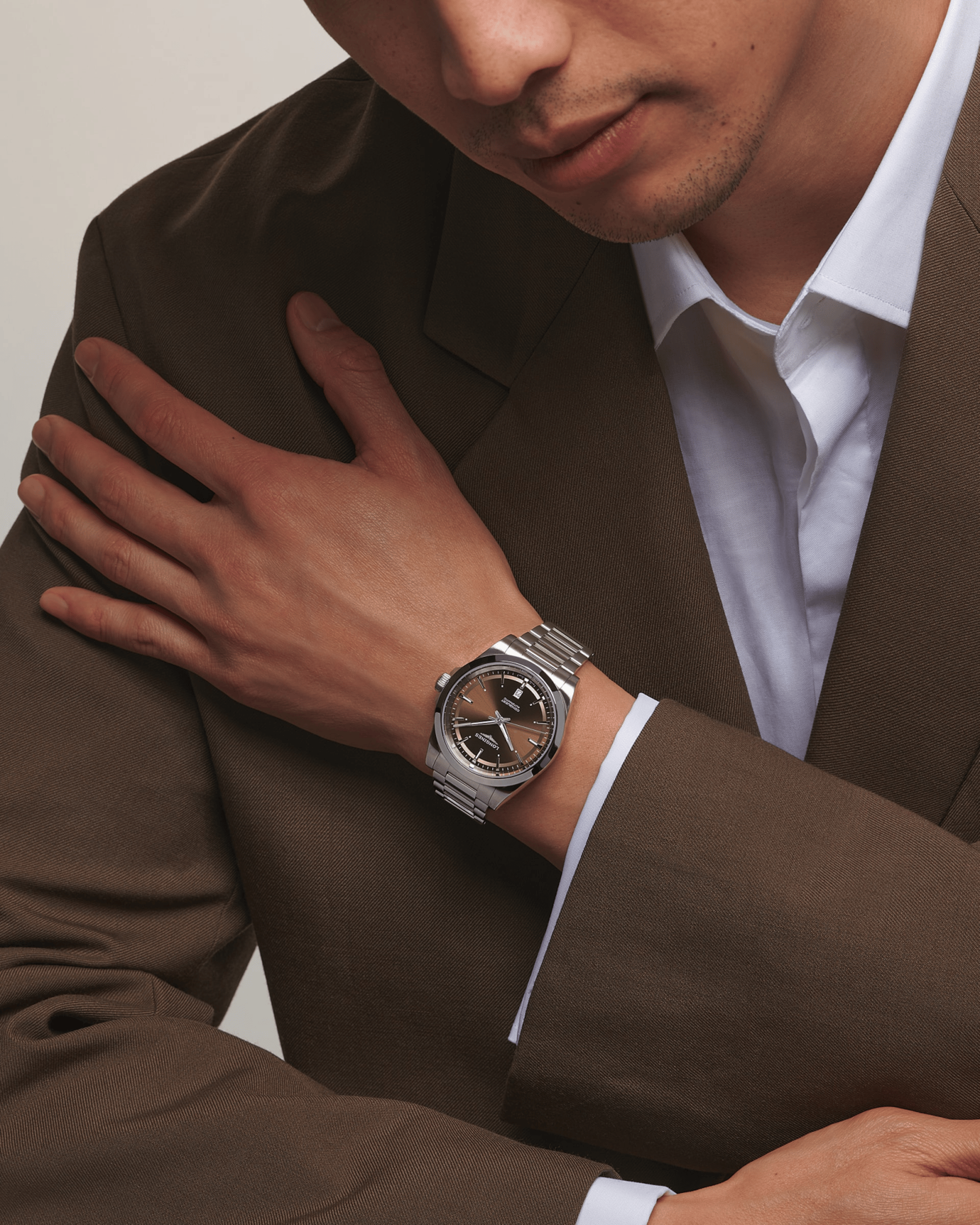 Longines Conquest 41mm Sunray Brown Dial Men's Watch L38304626