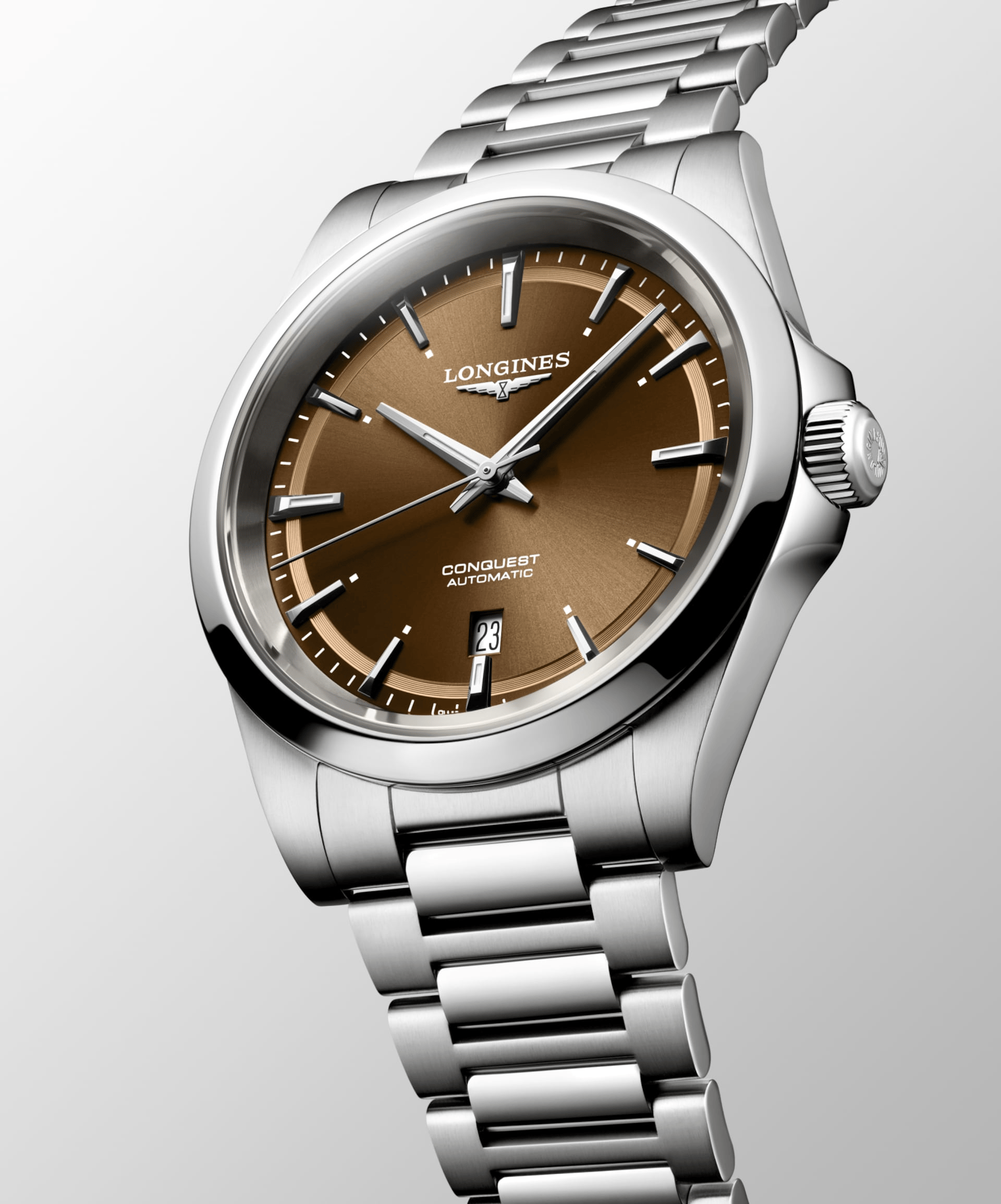 Longines Conquest 41mm Sunray Brown Dial Men's Watch L38304626