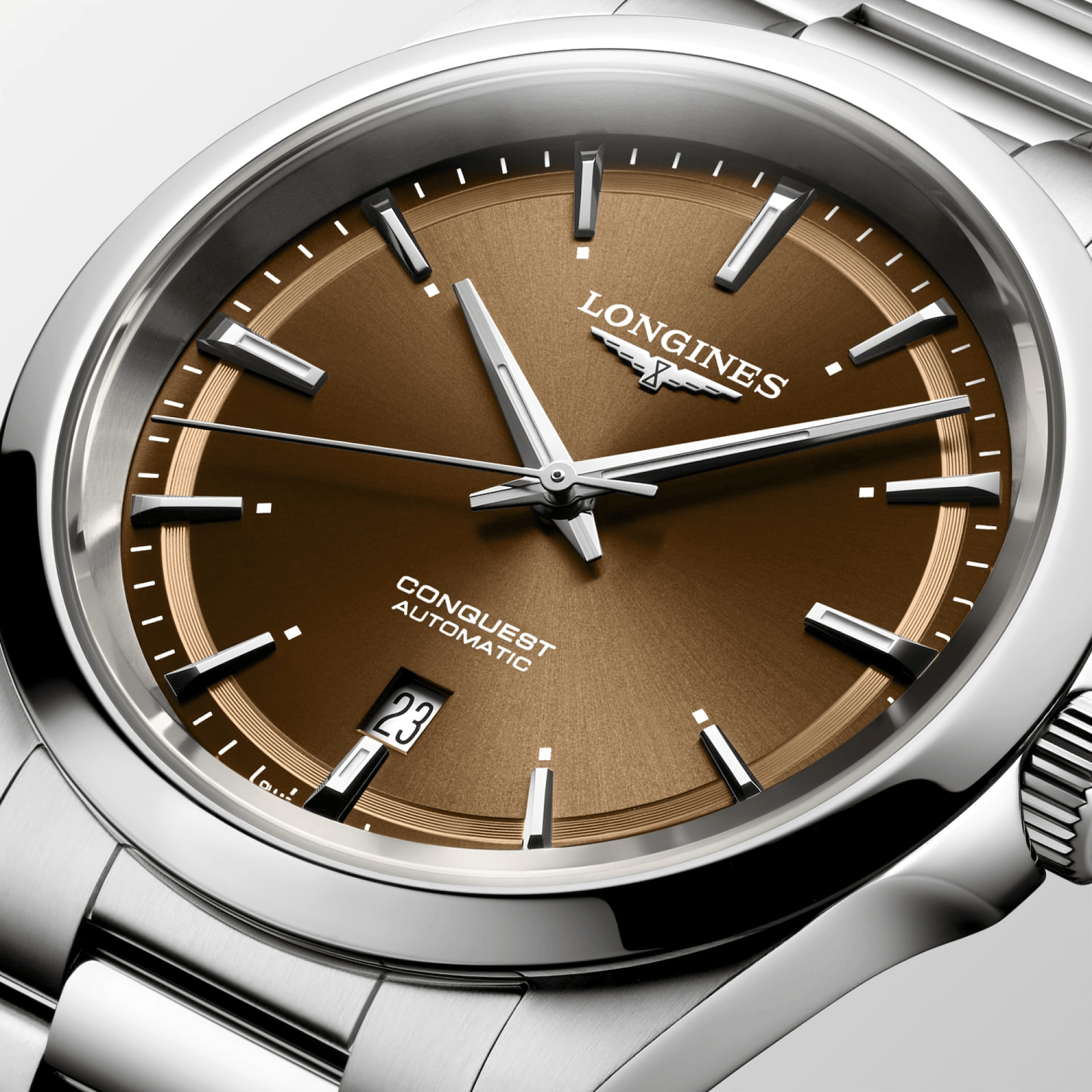 Longines Conquest 41mm Sunray Brown Dial Men's Watch L38304626