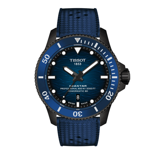 Tissot Seastar 2000 Powermatic 80 44mm Blue Dial Men's Watch T1209073704100