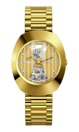 Rado DiaStar Original Open Heart 35mm Yellow Gold PVD Men's Watch R12064263