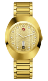 Rado DiaStar Original 38mm Pattern Dial Yellow Gold PVD Men's Watch R12161633