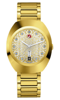 Rado DiaStar Original 38mm Pattern Dial Yellow Gold PVD Men's Watch R12161643