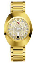 Rado DiaStar Original 38mm Pattern Dial Yellow Gold PVD Men's Watch R12161643