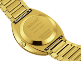 Rado DiaStar Original 38mm Pattern Dial Yellow Gold PVD Men's Watch R12161643