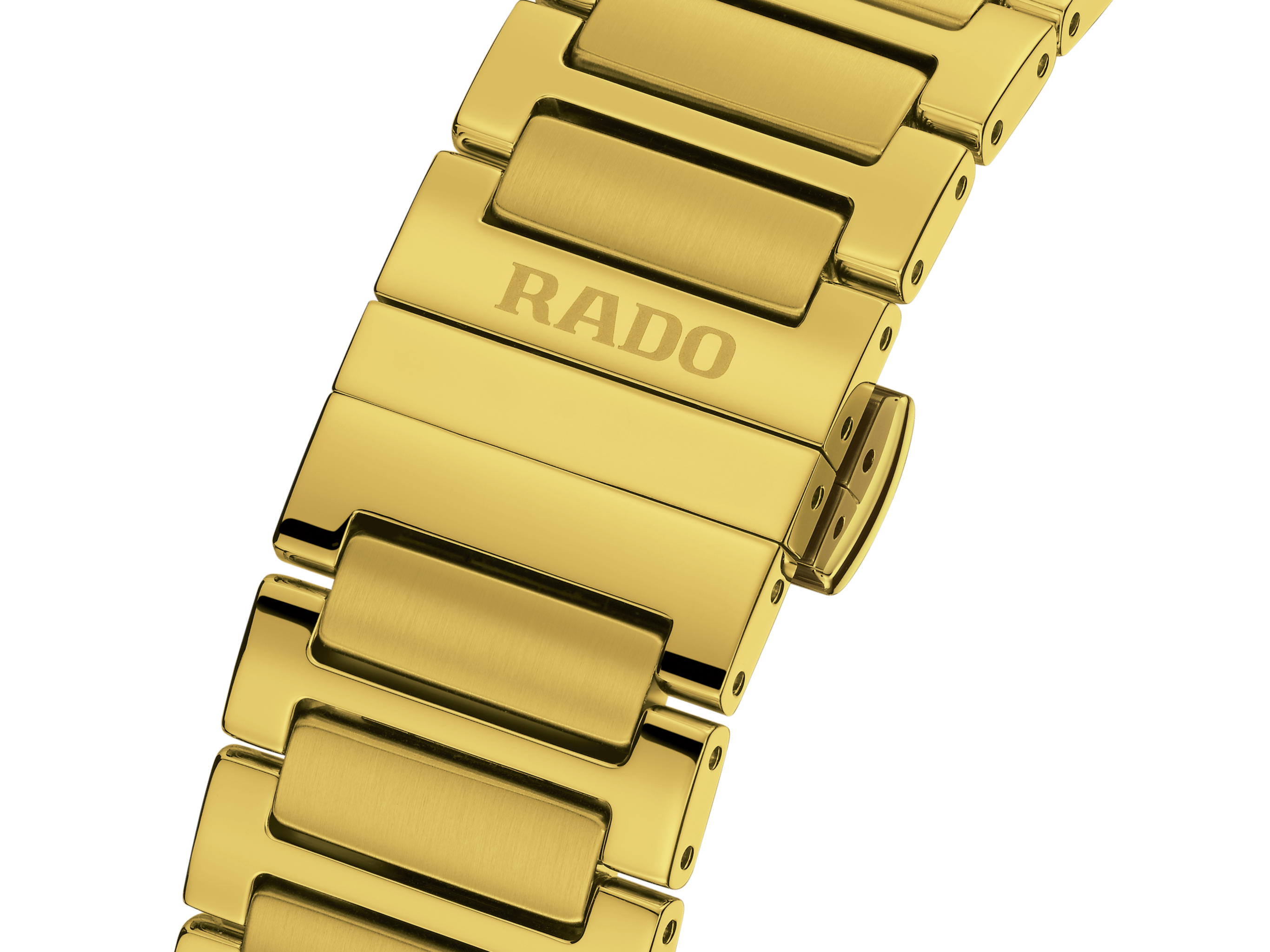 Rado DiaStar Original 38mm Pattern Dial Yellow Gold PVD Men's Watch R12161653