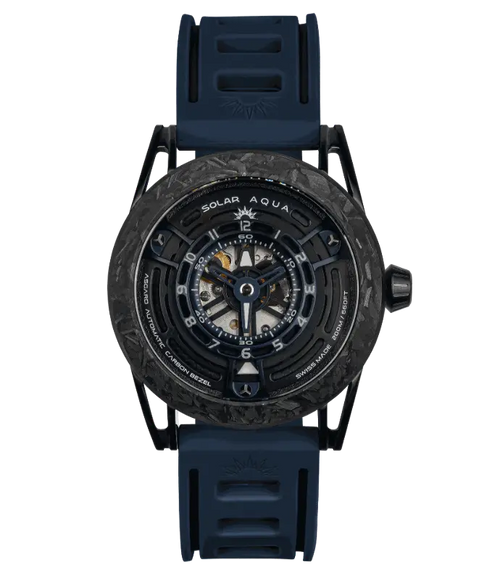 SOLAR AQUA Asgard Blue 42mm Black-Blue Dial Men's Watch SA0040.0022