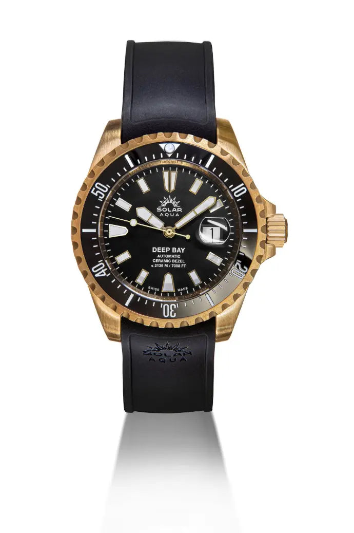 SOLAR AQUA Deep Bay Bronze Black 45mm Black Dial Men's Watch SA0030.0001