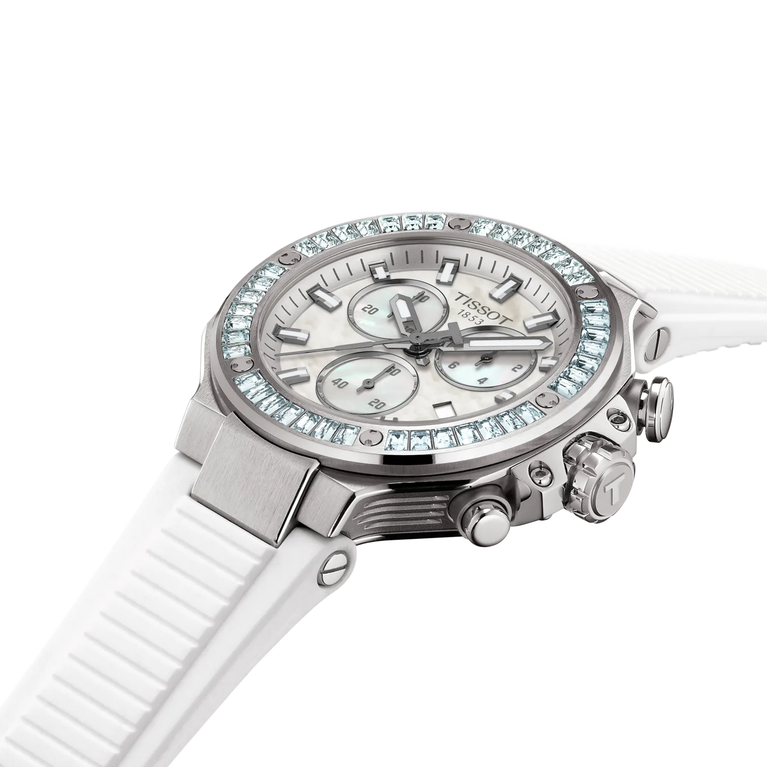 Tissot T-Race 38mm White Mother of Pearl Dial Women's Watch T1418179711100
