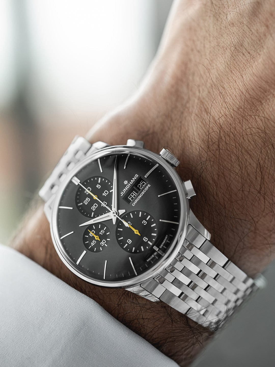 Junghans Meister Chronoscope 40.7mm Matt Dark Grey Dial Men's Watch 27/4429.47