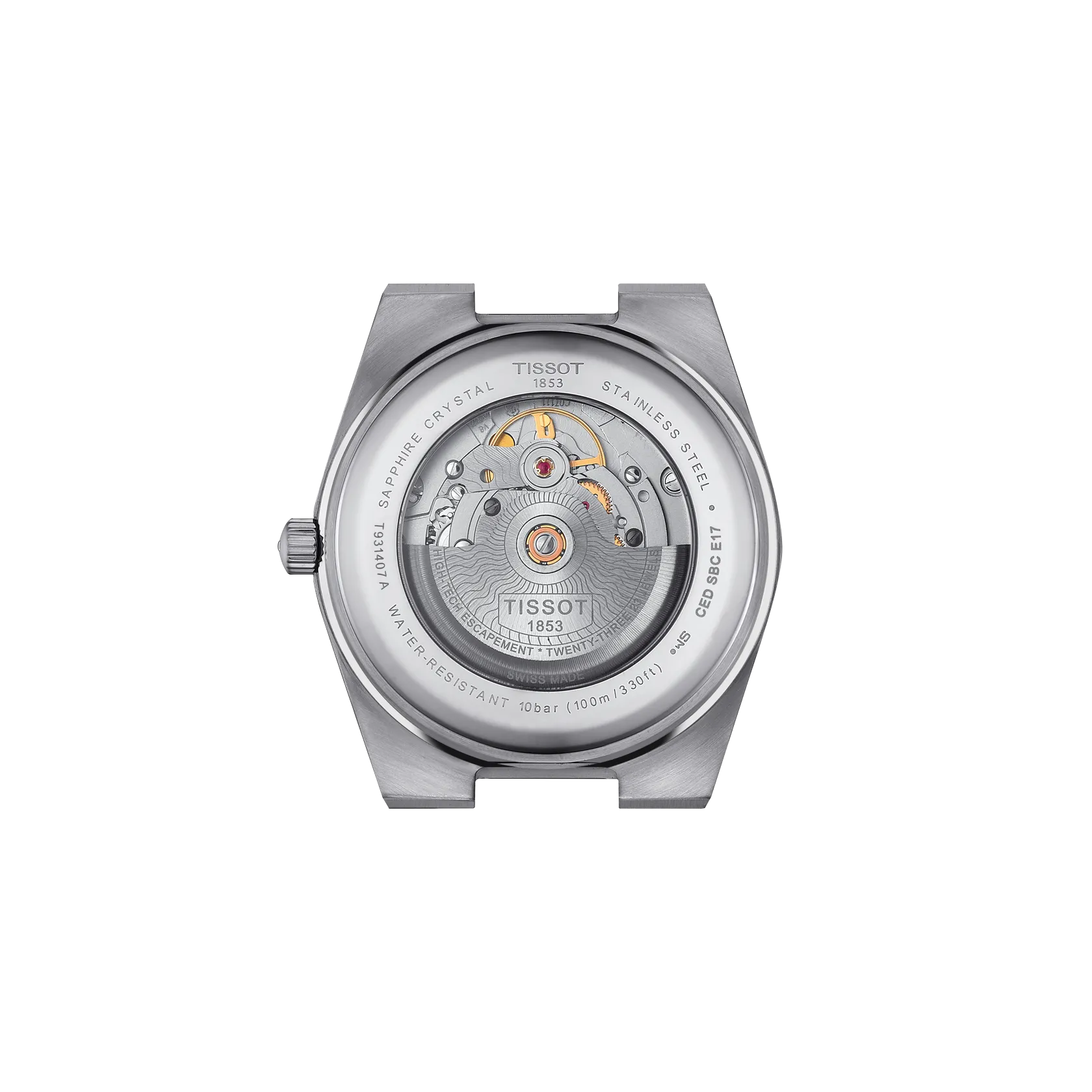 Tissot PRX Powermatic 80 18K Gold Bezel 40mm Silver Dial Men's Watch T9314074103100