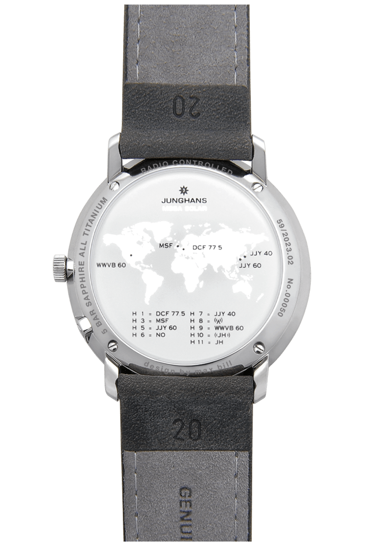 Junghans Max Bill Mega Solar 38mm Matt Light Grey Dial Women's Watch 59/2023.02