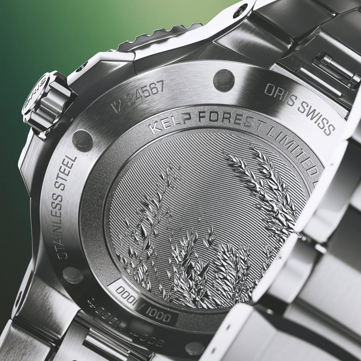 Oris Aquis Date Kelp Forest Limited Edition 41.5mm Green Dial Men's Watch 01 733 7787 4187-Set