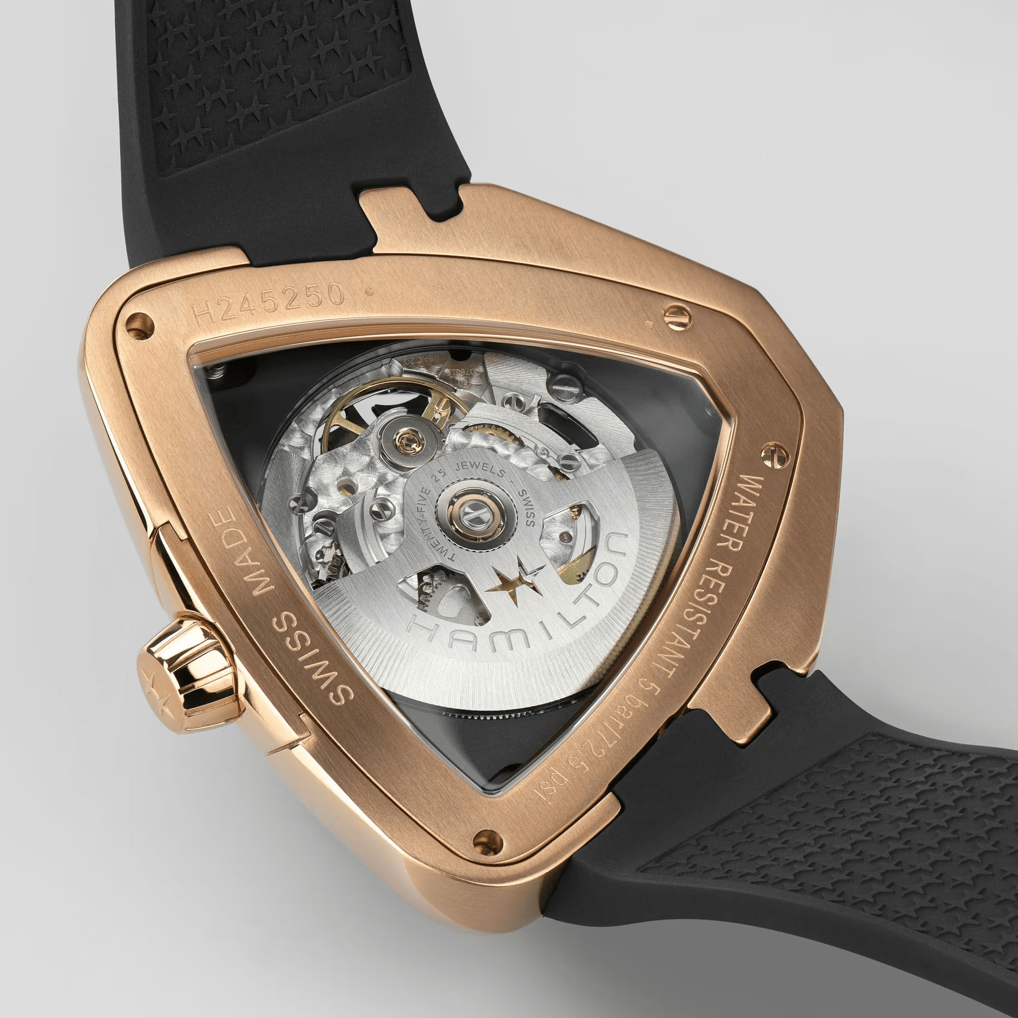 Hamilton Ventura Elvis80 Skeleton Auto Rose Gold Men's Watch H24525332