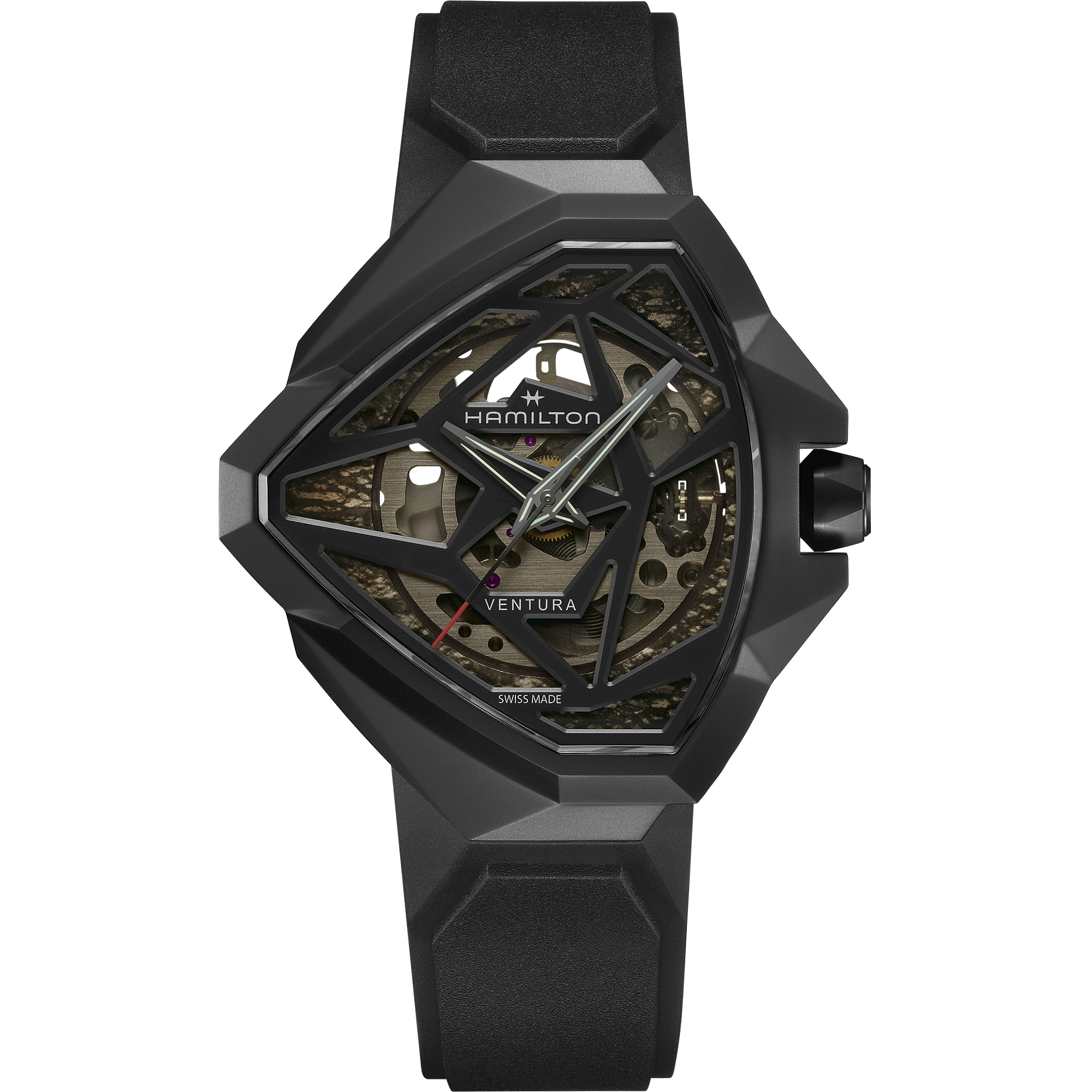 Hamilton Ventura Edge Skeleton 51mm Black Dial Men's Watch Hamilton Ventura Edge Skeleton 51mm Black Dial Men's Watch