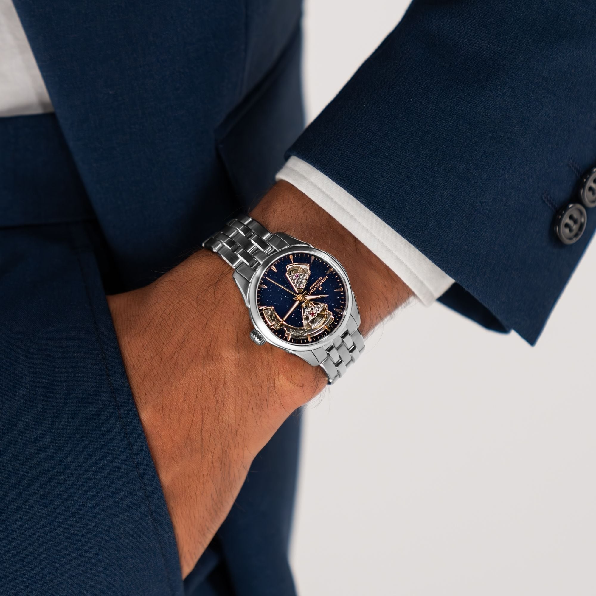 Hamilton Jazzmaster Open Heart Lady Auto 36mm Blue Dial Men's Watch H32215142