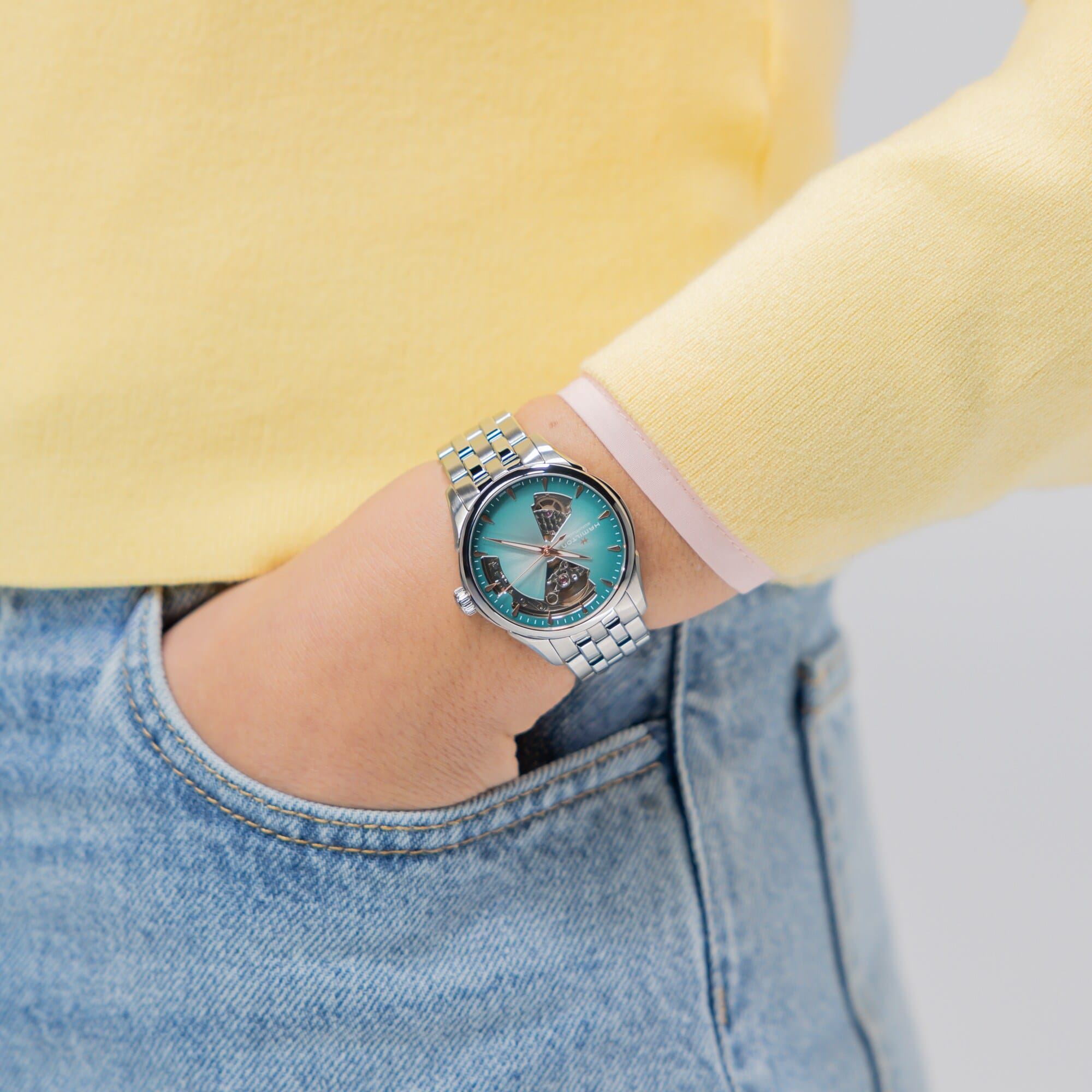Hamilton Jazzmaster Open Heart Auto 36mm Blue Dial Women's Watch H32215143