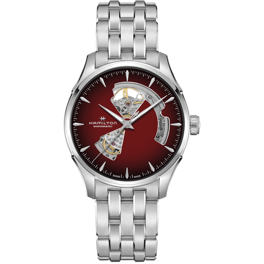 Hamilton Jazzmaster Open Heart Auto 40mm Burgundy Dial Men's Watch H32675170