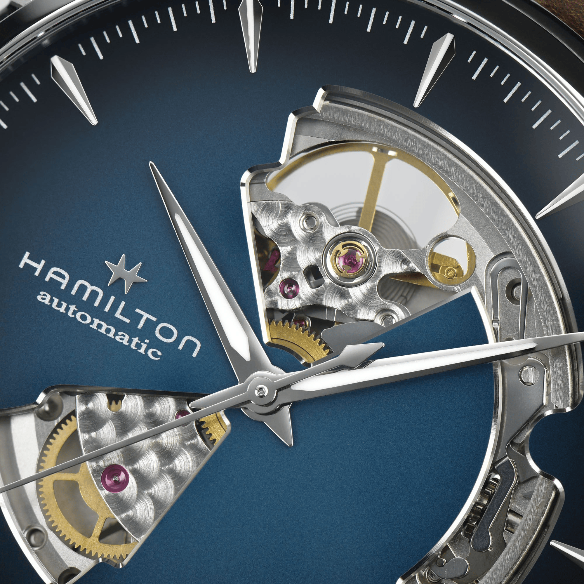 Hamilton Jazzmaster Open Heart Auto 40mm Blue Dial Men's Watch H32675540