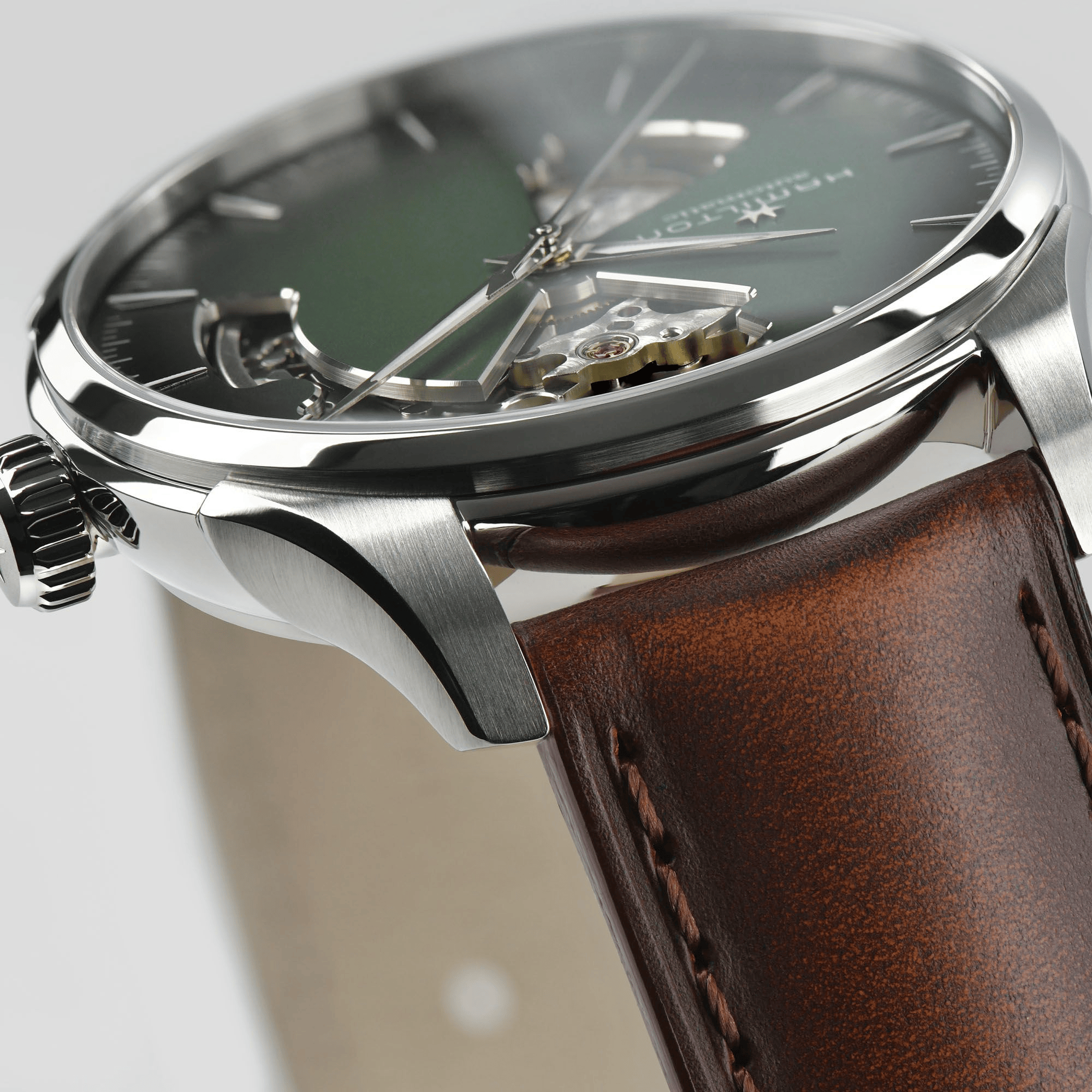 Hamilton Jazzmaster Open Heart Auto 40mm Green Dial Men's Watch H32675560