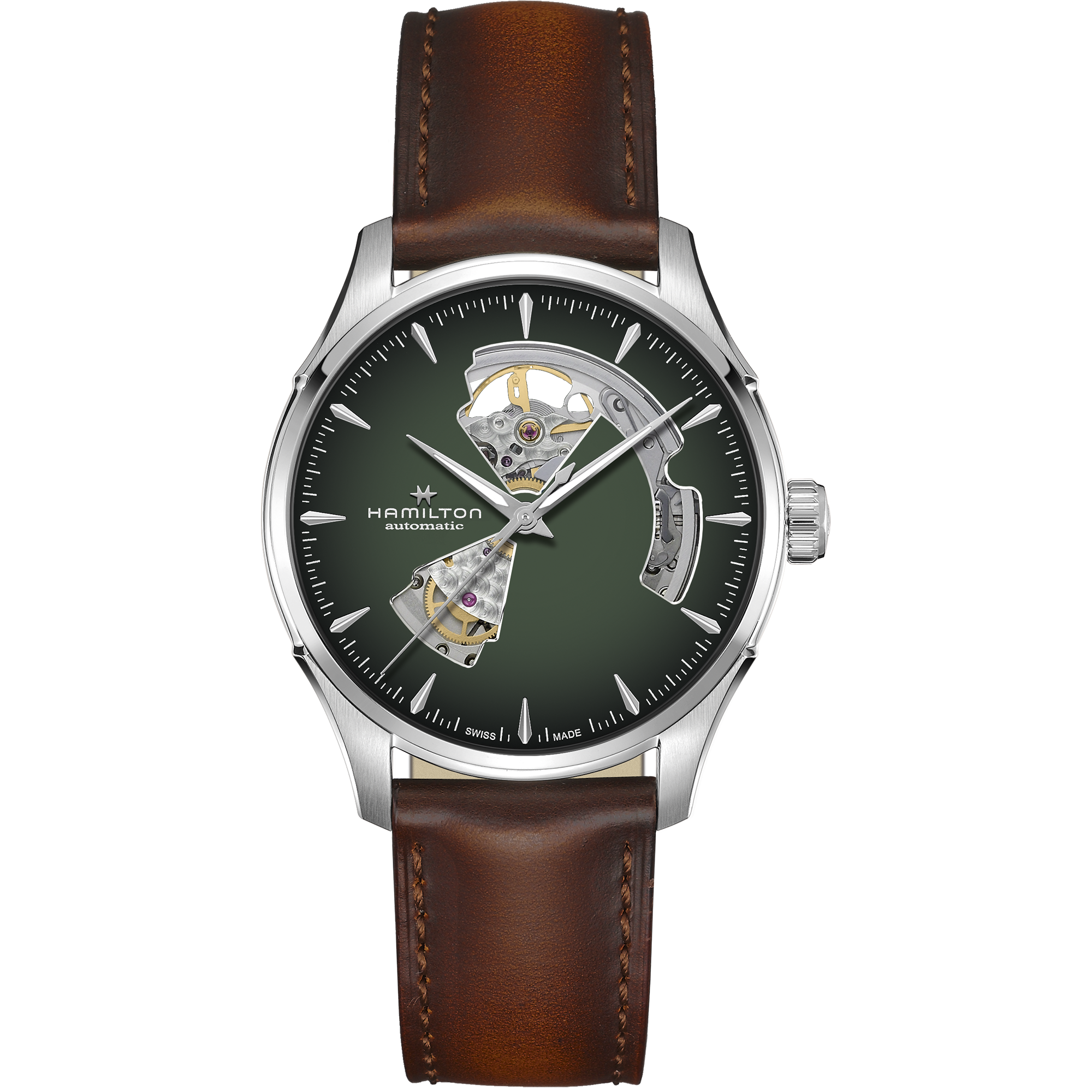 Hamilton Jazzmaster Open Heart Auto 40mm Green Dial Men's Watch H32675560